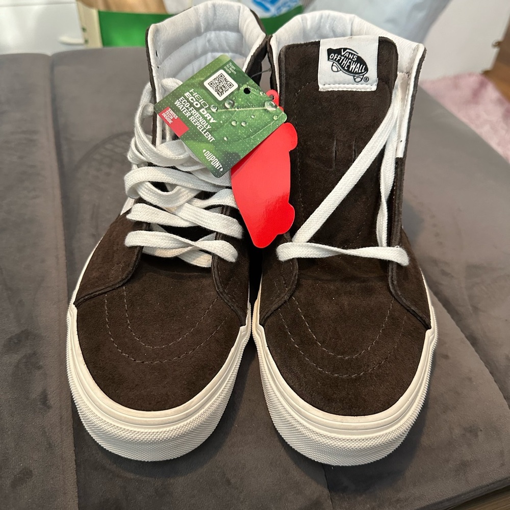 NWT- Brown Vans high tops- M8.5 W10